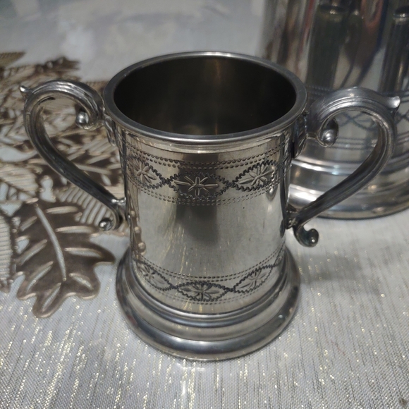 Eales 1779 Hand Chased Fine English Pewter Ornate 3 Piece Coffee Pot  Set - Picture 2 of 8